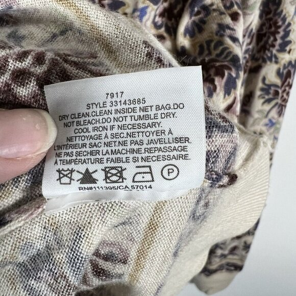 Tory Burch Floral Print Merino Wool Sweater Women’s Sz Small Lightweight - Picture 7 of 11